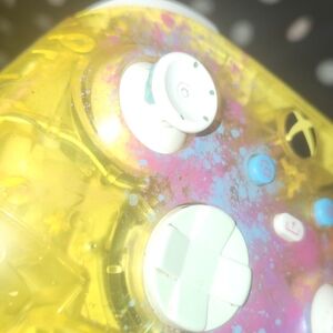 Microsoft Yellow and Pink Gaming Controller